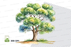 Watercolor tree clipart png Product Image 1
