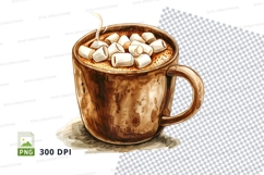 Hot chocolate mug mockup with marshmallows Product Image 1