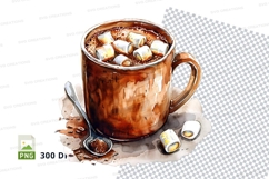 Hot chocolate mug with marshmallows mockup Product Image 1