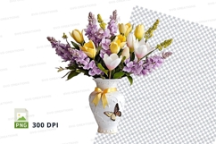 Clipart png flower bouquet in vase Product Image 1