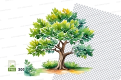 Watercolor tree clipart png Product Image 1