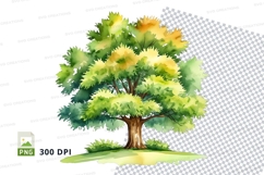Watercolor tree clipart png Product Image 1