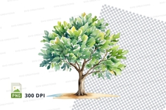 Watercolor tree clipart png Product Image 1