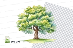 Watercolor tree clipart png Product Image 1