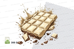 White chocolate bar clipart png Product Image 1