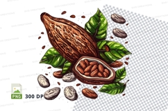 Cocoa bean clipart png Product Image 1