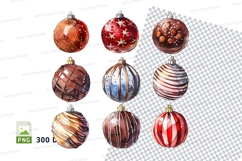 Christmas ornament clipart set Product Image 1