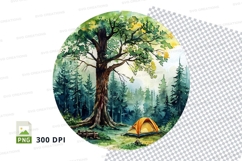 Camping scene clipart png Product Image 1