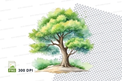 Watercolor tree illustration png Product Image 1