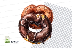 Chocolate doughnut clipart png Product Image 1