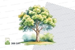 Watercolor tree illustration png Product Image 1