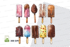 Ice cream popsicles clipart png collection Product Image 1