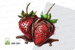 Chocolate covered strawberries clipart png Product Image 1