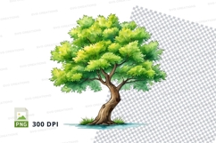Illustration of a green tree on a white background Product Image 1