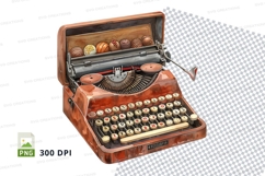 Vintage typewriter clipart png Product Image 1