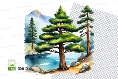 Forest landscape clipart png Product Image 1