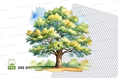 Watercolor tree clipart png Product Image 1