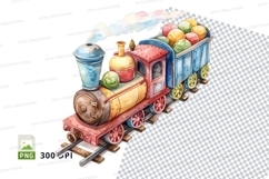 Watercolor pine tree clipart png Product Image 1