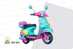Colorful scooter clipart png Product Image 1