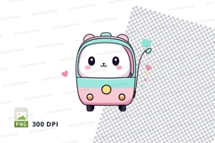 Cute cartoon bear backpack clipart png Product Image 1