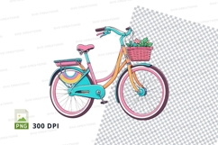 Vintage-style bicycle clipart png Product Image 1
