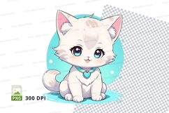 Cartoon kitten clipart png Product Image 1