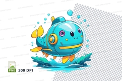 Cartoon fish backpack mockup Product Image 1