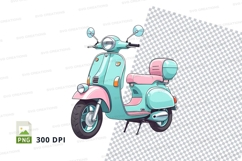 Vespa-style scooter clipart png Product Image 1