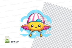 Cartoon ufo clipart png Product Image 1