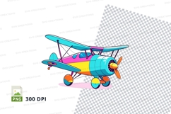 Vintage biplane clipart png Product Image 1