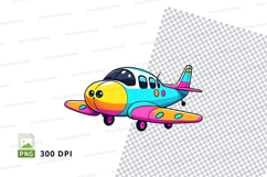 Cartoon airplane clipart png Product Image 1