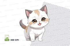 Cartoon kitten clipart png Product Image 1