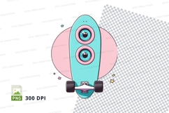 Cartoon skateboard clipart png Product Image 1