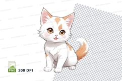 Cartoon kitten clipart png Product Image 1