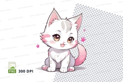 Cartoon kitten clipart png Product Image 1