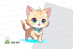 Cartoon kitten clipart png Product Image 1