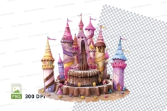 Fairy tale castle clipart png Product Image 1