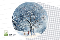 Winter scene clipart png Product Image 1