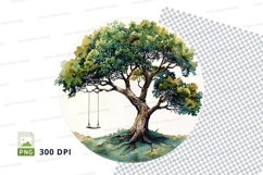 Tree with swing clipart png Product Image 1