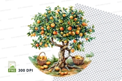 Orange tree clipart png Product Image 1