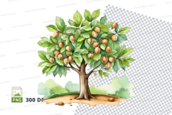 Illustration of a tree with nuts Product Image 1