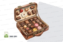Chocolate box mockup with assorted chocolates Product Image 1