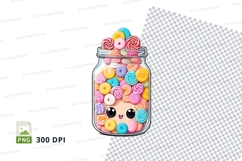 Clipart png - candy jar with face Product Image 1