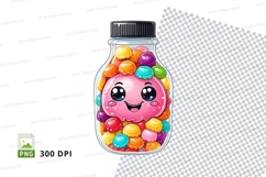 Candy jar mockup with cartoon face Product Image 1