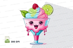 Cute cartoon ice cream sundae clipart Product Image 1