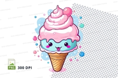 Cartoon ice cream cone clipart png Product Image 1