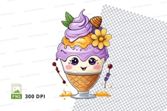 Cartoon ice cream cone clipart png Product Image 1