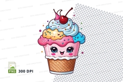 Cartoon cupcake clipart png Product Image 1