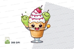 Cartoon ice cream cone clipart png Product Image 1