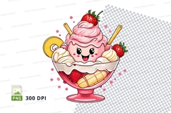 Clipart png - cartoon ice cream sundae Product Image 1